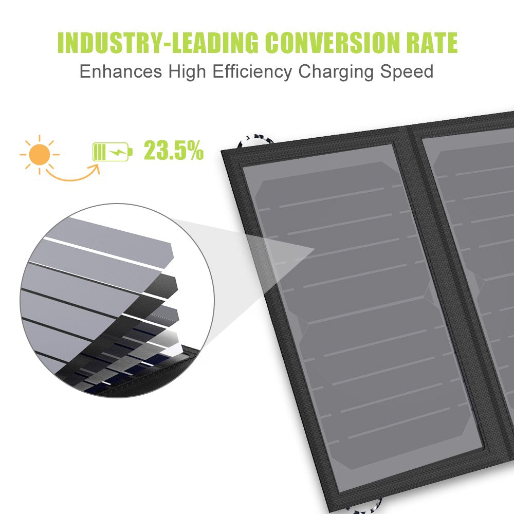 Portable 10W 5V solar panel charger by eprolo for phones, ideal for hiking and outdoor charging activities.