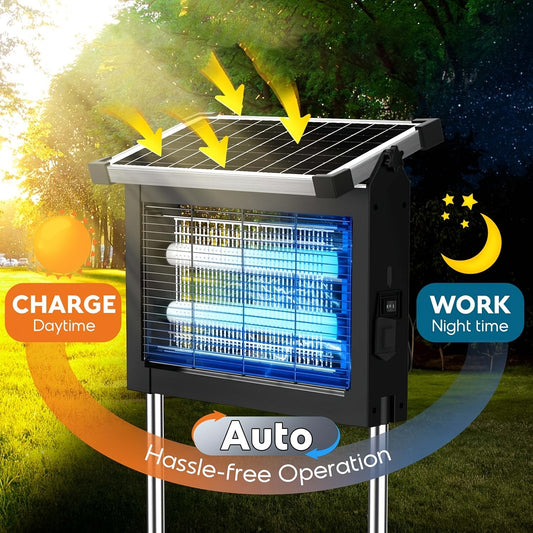 Solar Powered Bug Zapper Outdoor Zechuan Bug Zapper 4500V