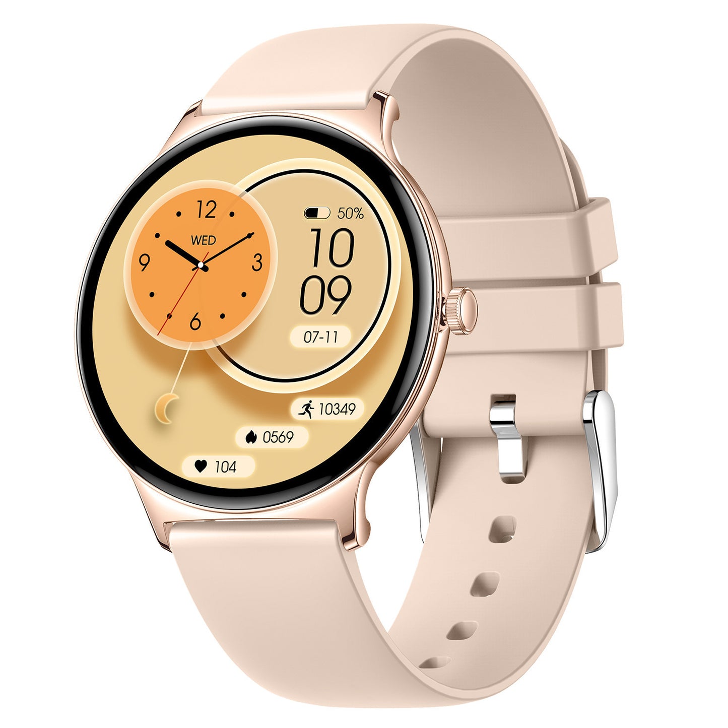 eprolo V89 Smart Watch with ultra-thin design, Bluetooth calling, HD AMOLED screen, waterproof, and message call reminder.