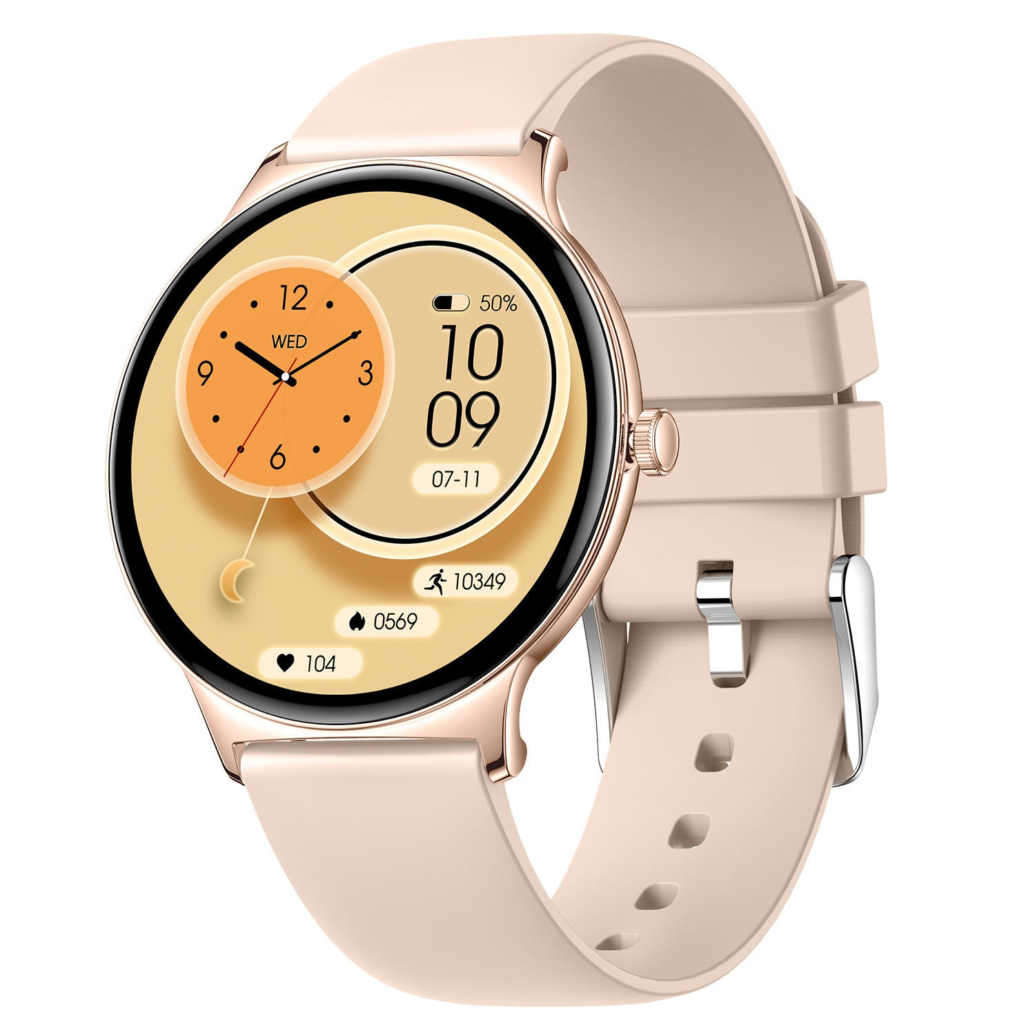 eprolo V89 Smart Watch with ultra-thin design, Bluetooth calling, HD AMOLED screen, waterproof, and message call reminder.