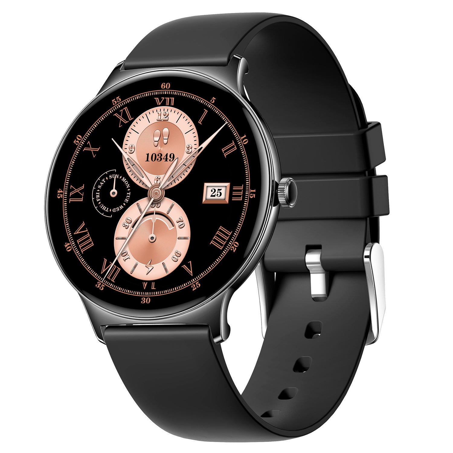 Eprolo V89 smart watch with ultra-thin design, HD AMOLED screen, Bluetooth calling, waterproof, and message reminder features.