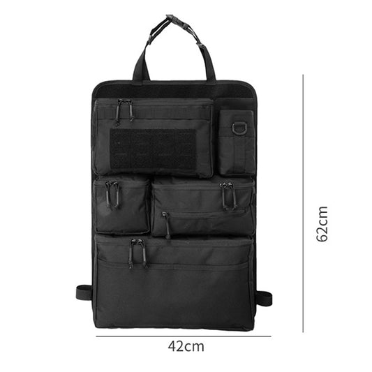 Tactical Car Seat Organizer - Universal Rear Seat Hanging Storage Bag, Multi-Purpose Travel Gear Organizer for SUV/Jeep/Van