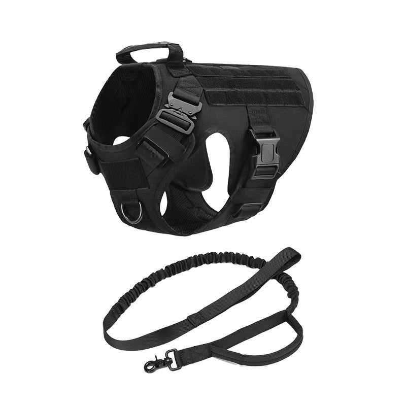 Eprolo nylon tactical dog training vest with adjustable straps and leash attachment, designed for durable pet training and outdoor use.