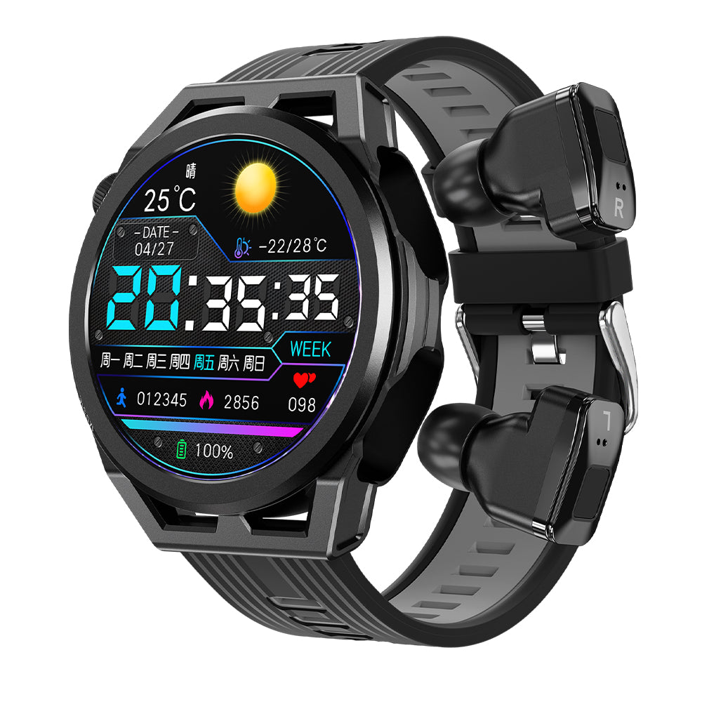 Black eprolo N18 smart watch with TWS, Bluetooth, NFC, heart rate, and blood pressure health monitoring display.