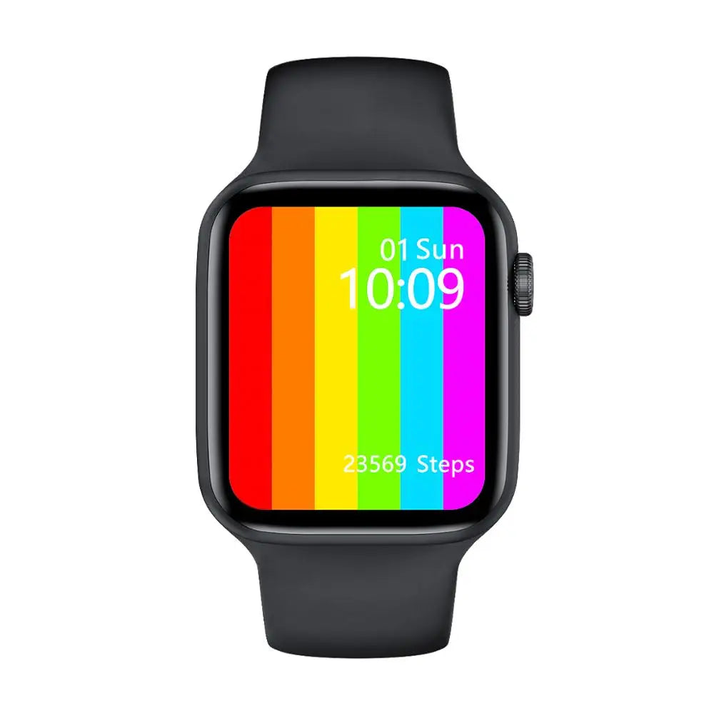 Eprolo W26 Bluetooth Call Smart Watch displaying digital time and health tracking features on a sleek black band.