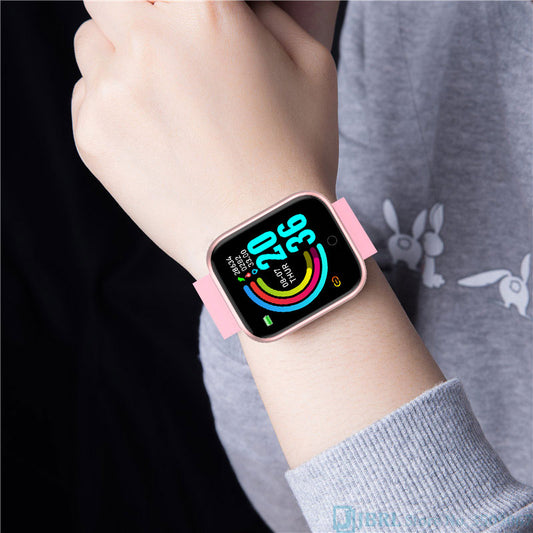 Eprolo women and men smart fitness band with digital display, Bluetooth connectivity, and adjustable wristband for Android and iOS.