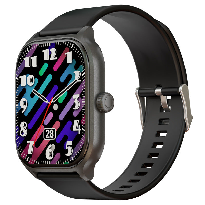Eprolo X8 men's smartwatch with 2.01-inch display showing Bluetooth call icons, heart rate, blood pressure, sleep tracking, and exercise features.