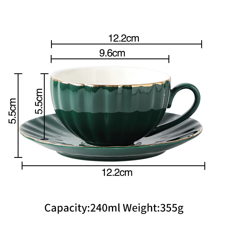 Eprolo Nordic style ceramic coffee cup set with girl heart design, ideal for British afternoon tea and black coffee.