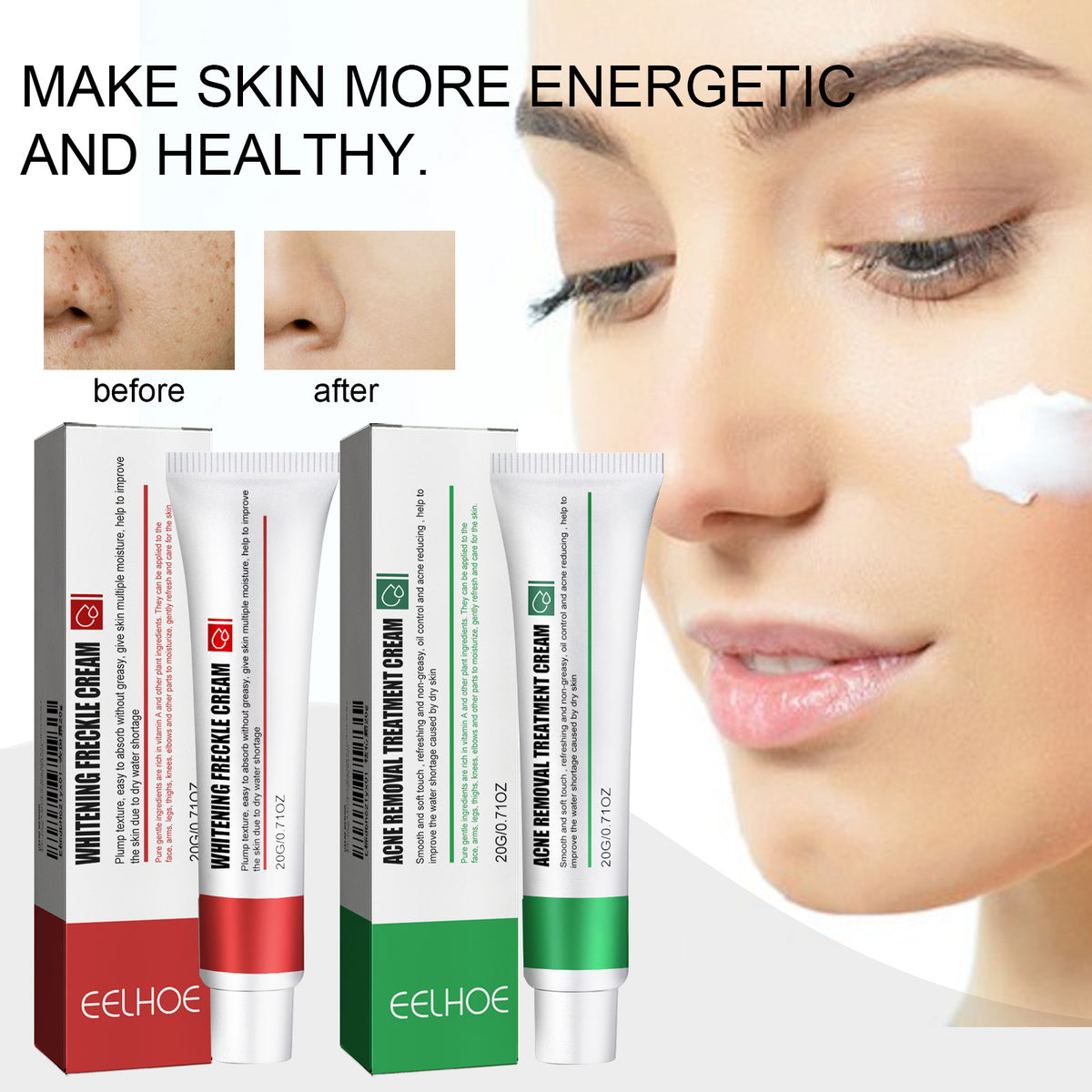 EELHOE Skin Care Cream Improves Dull Skin, Moisturizes Skin, Brightened Skin Care Cream And Clears Acne - American Smart