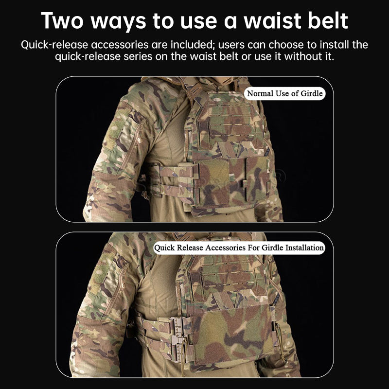 Dual-Mode Tactical Vest: Agilite G-Hook & Quick-Release Cummerbund Conversion Kit for KZ - American Smart