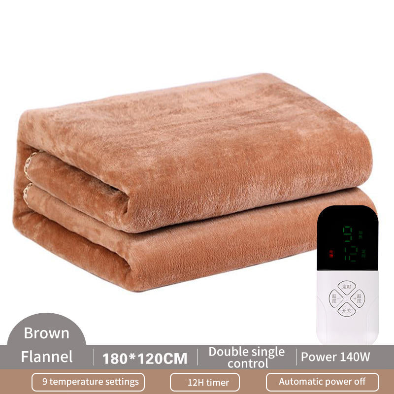 Eprolo intelligent temperature-controlled facecloth electric heating blanket spread out for use on a bed or sofa.