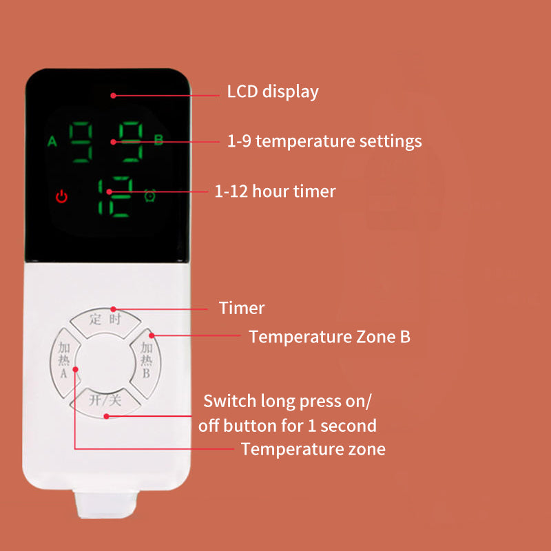 eprolo intelligent temperature-controlled facecloth electric heating blanket, soft fabric with adjustable heat settings