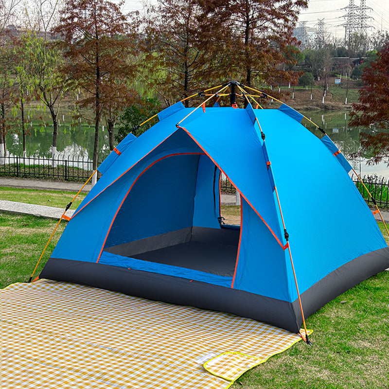 eprolo quick-deploy green and white outdoor tent set up for camping, comfortably fits 3-4 people in a scenic outdoor setting
