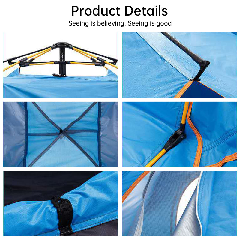eprolo quick-deploy green and white outdoor tent for camping, comfortably fits 3-4 people, with easy setup and durable fabric.
