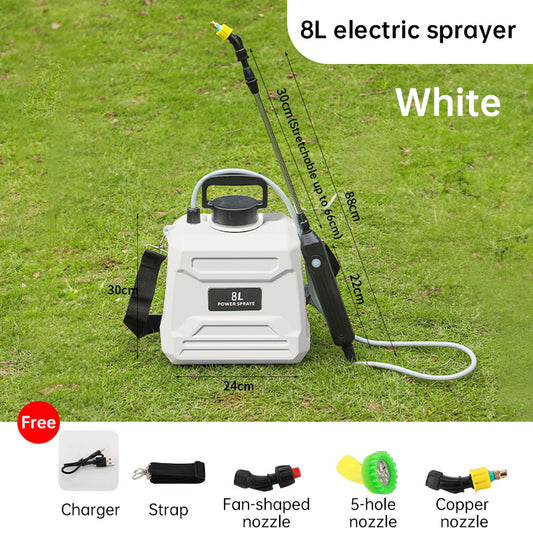 8L Automatic Electric Sprayer, Garden Plant Sprayer, Rechargeable Handheld Sprayer, Fogging Atomizer, Shoulder Watering Can - American Smart