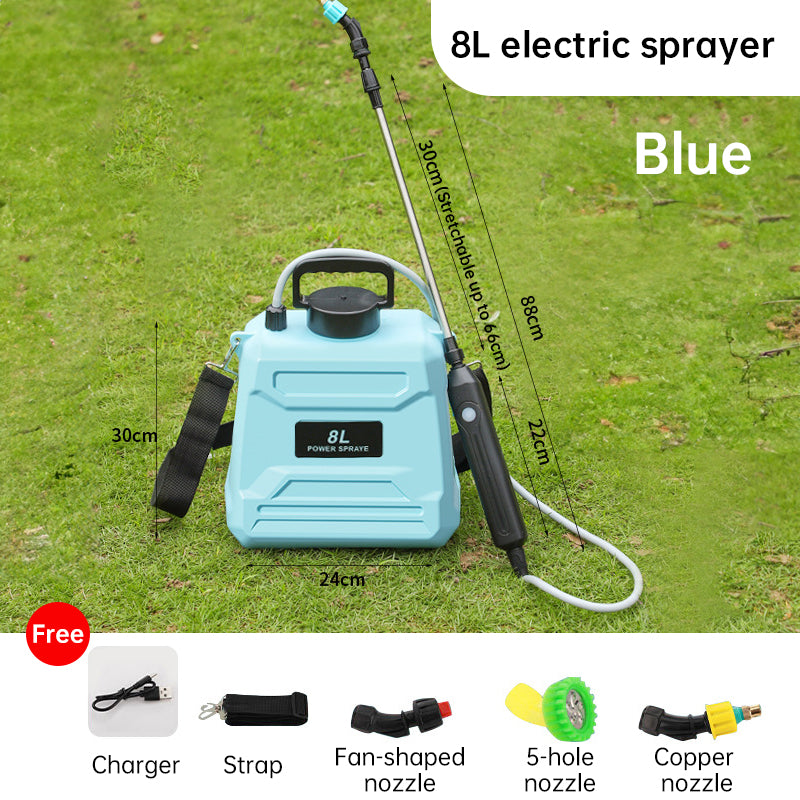 8L Automatic Electric Sprayer, Garden Plant Sprayer, Rechargeable Handheld Sprayer, Fogging Atomizer, Shoulder Watering Can - American Smart