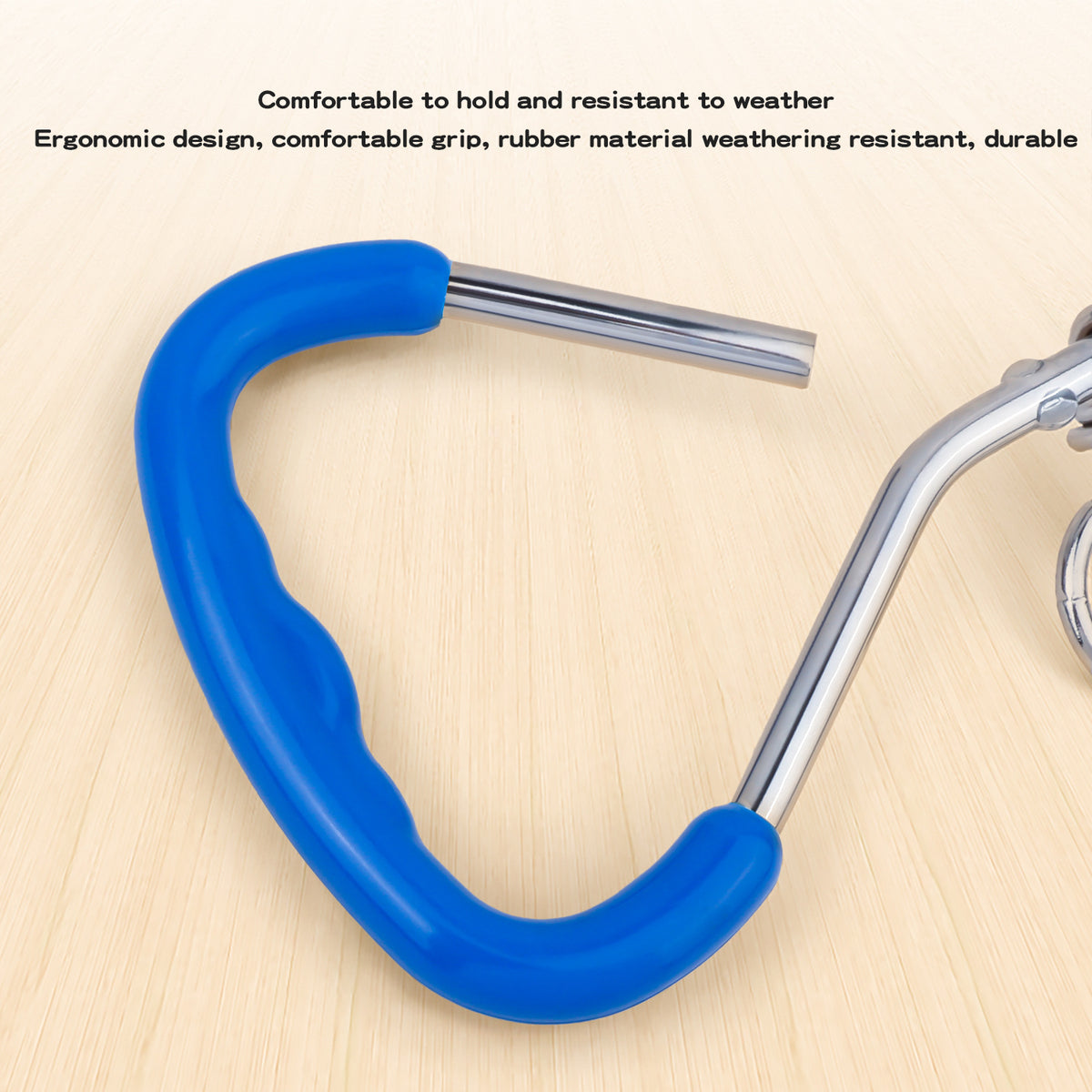 Chrome-plated spiral dog stake ground anchor by eprolo, ideal for outdoor pet tethering and secure outdoor dog containment.
