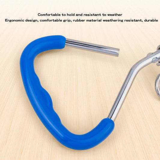 Chrome-plated spiral dog stake ground anchor by eprolo, ideal for outdoor pet tethering and secure outdoor dog containment.