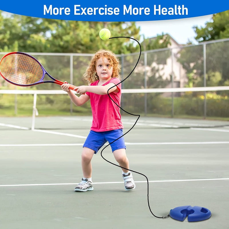 Single Tennis Training Base with Rope Tennis Trainer Stand with Rebound String - American Smart