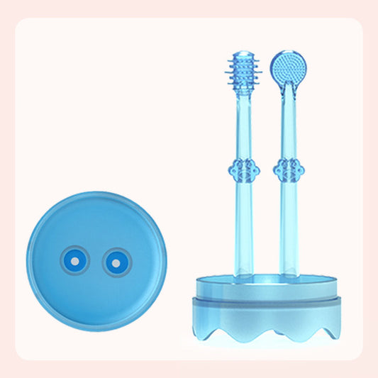 Baby Toothbrush Tongue Coating Baby Teeth Deciduous Teeth Silicone Newborn Early Brush - American Smart