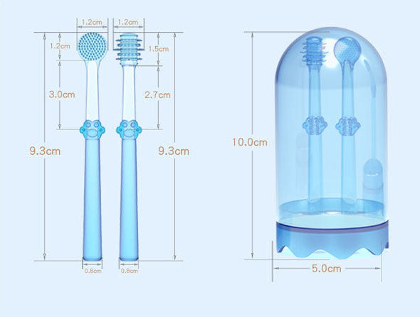 Baby Toothbrush Tongue Coating Baby Teeth Deciduous Teeth Silicone Newborn Early Brush - American Smart