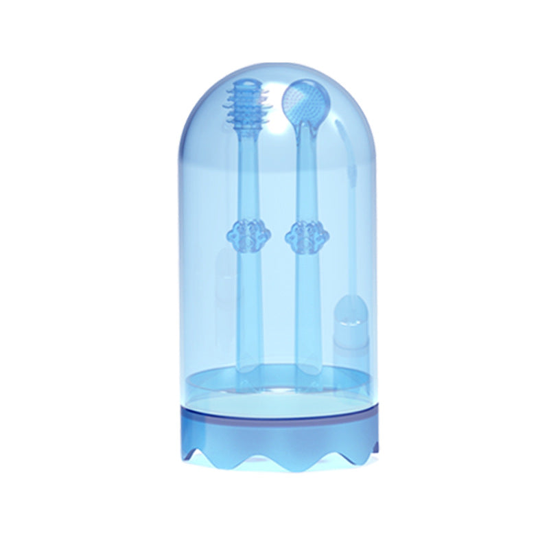 Baby Toothbrush Tongue Coating Baby Teeth Deciduous Teeth Silicone Newborn Early Brush - American Smart