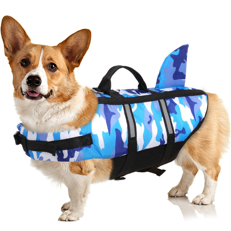 Dog Life Jacket Lightweight Adjustable Velcro Medium to Large Dog Swimwear - American Smart