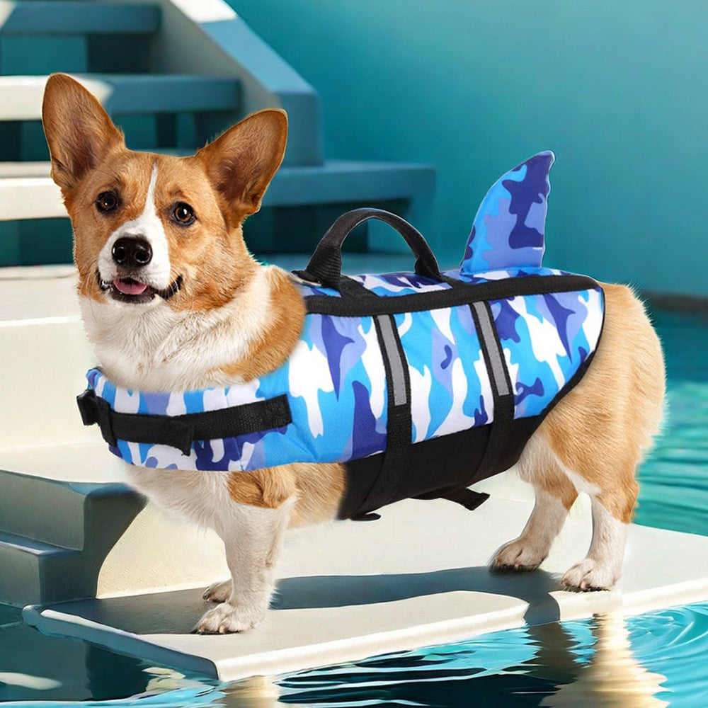 Dog Life Jacket Lightweight Adjustable Velcro Medium to Large Dog Swimwear - American Smart