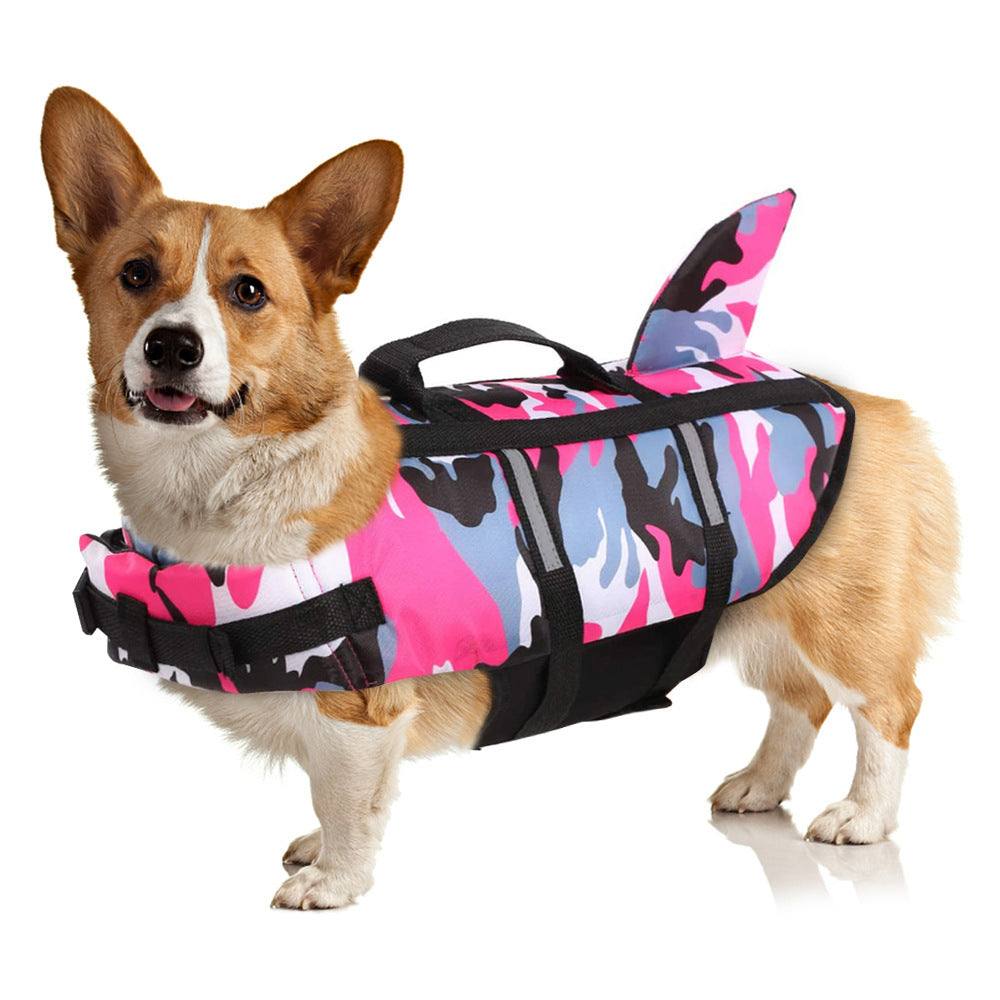Dog Life Jacket Lightweight Adjustable Velcro Medium to Large Dog Swimwear - American Smart