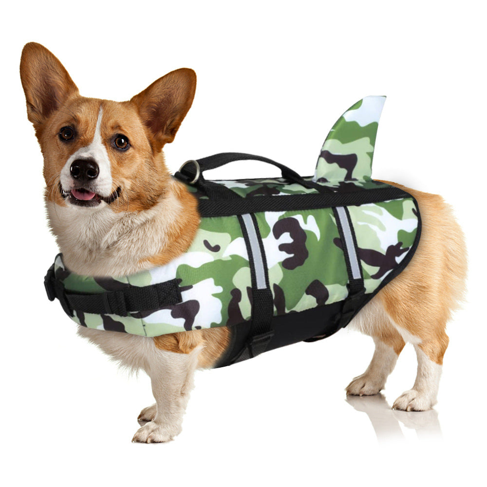Dog Life Jacket Lightweight Adjustable Velcro Medium to Large Dog Swimwear - American Smart