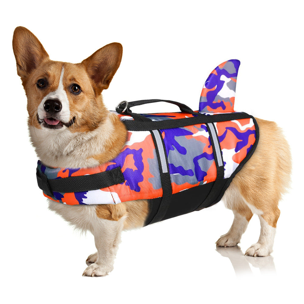 Dog Life Jacket Lightweight Adjustable Velcro Medium to Large Dog Swimwear - American Smart