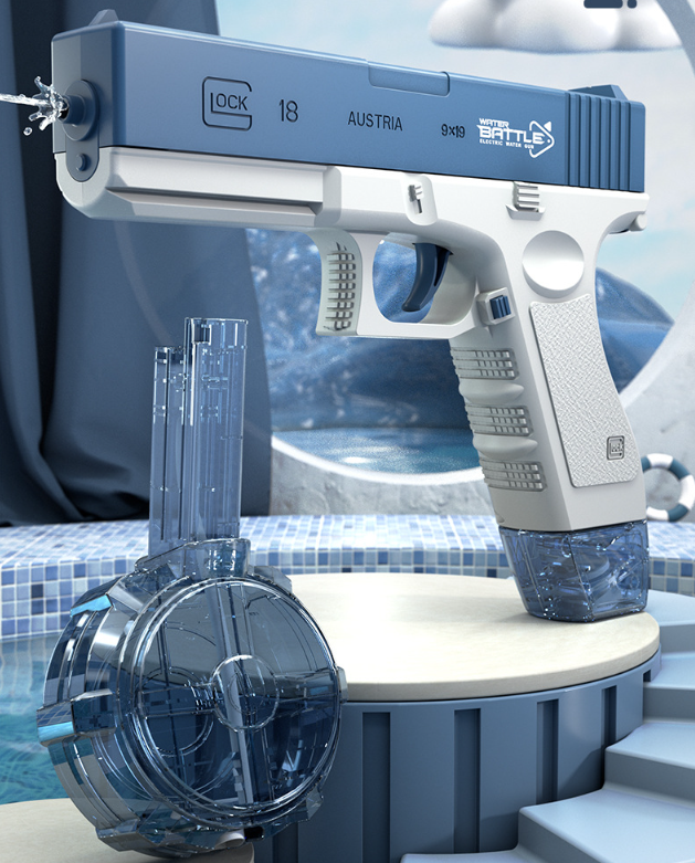 Children's water gun by eprolo, fully automatic electric water toy for kids, featuring a Glock-style design for summer water play.