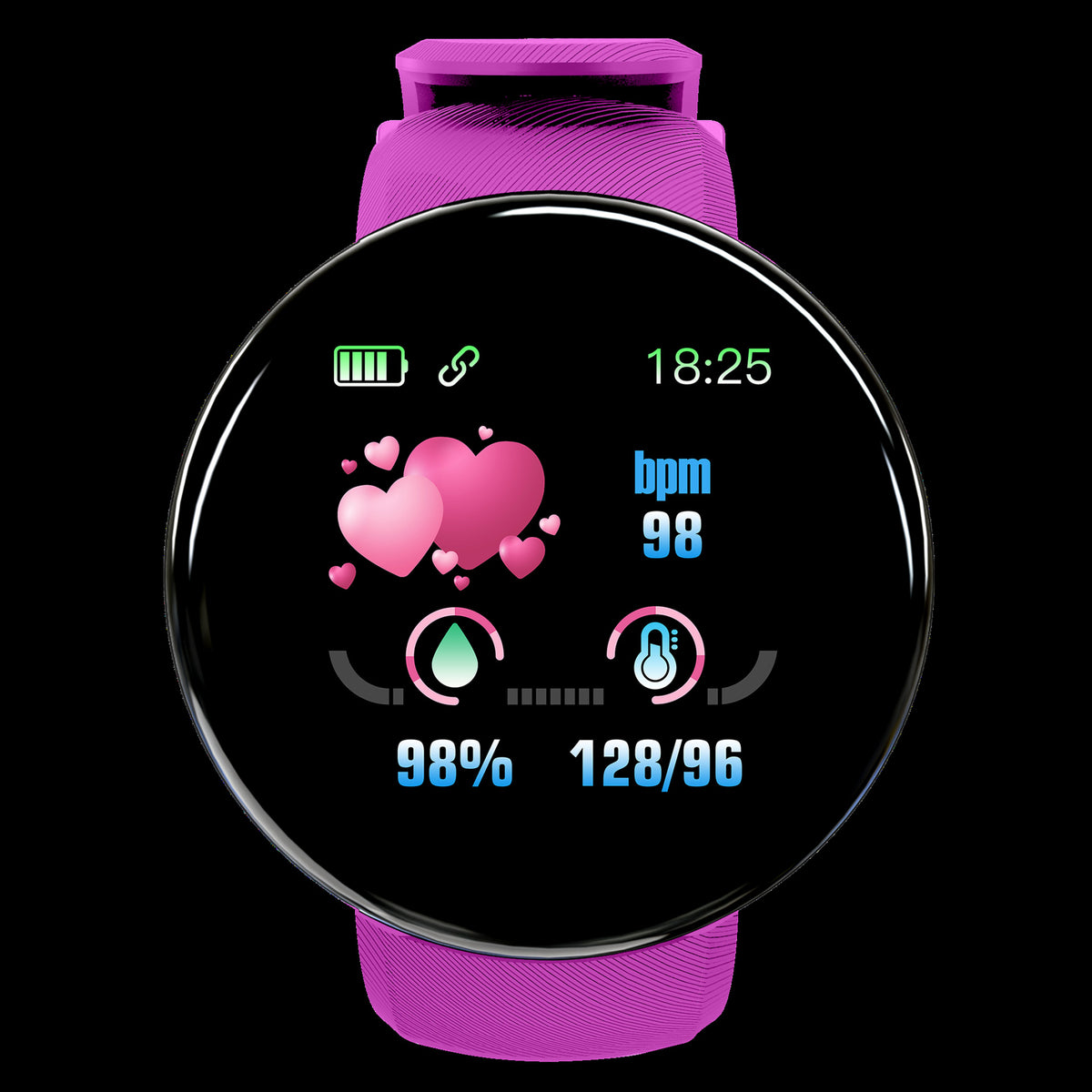 D18 Smart Bracelet Color Round Screen Heart Rate Blood Pressure Sleep Monitoring Pedometer Sports Encyclopedia Star Smart Watch - American Smart