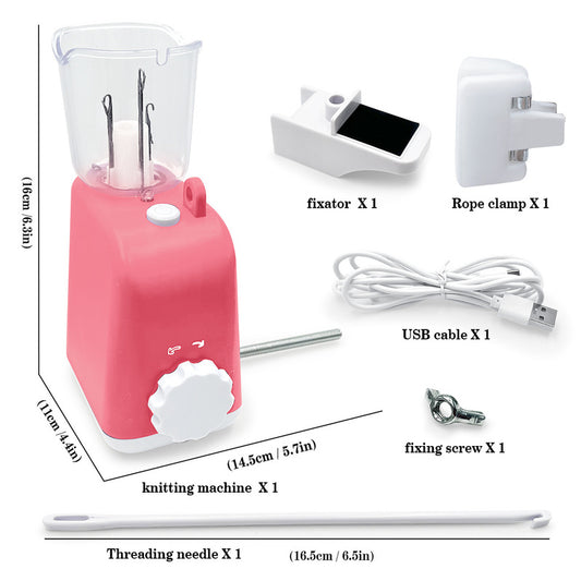 Electric Auto Knitting Machine | USB Portable DIY Crochet & Knitting Helper Tool for Braiding, Yarn Craft Accessories - American Smart