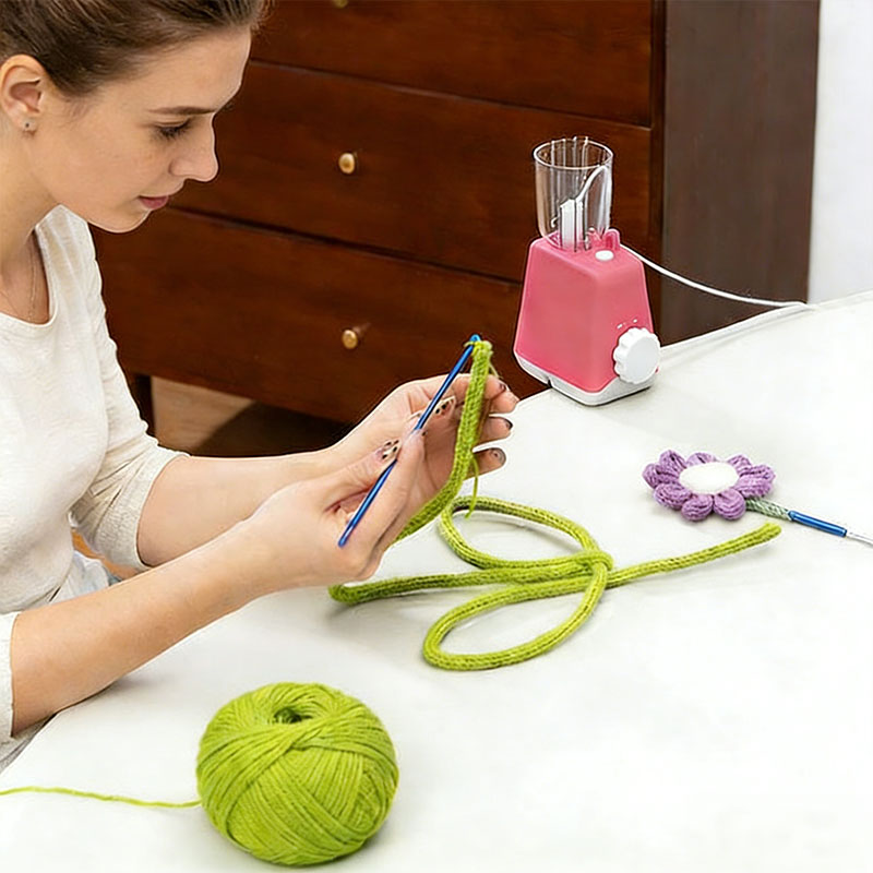 Electric Auto Knitting Machine | USB Portable DIY Crochet & Knitting Helper Tool for Braiding, Yarn Craft Accessories - American Smart