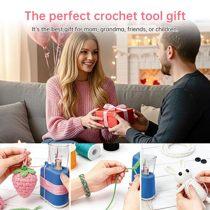 Electric Auto Knitting Machine | USB Portable DIY Crochet & Knitting Helper Tool for Braiding, Yarn Craft Accessories - American Smart
