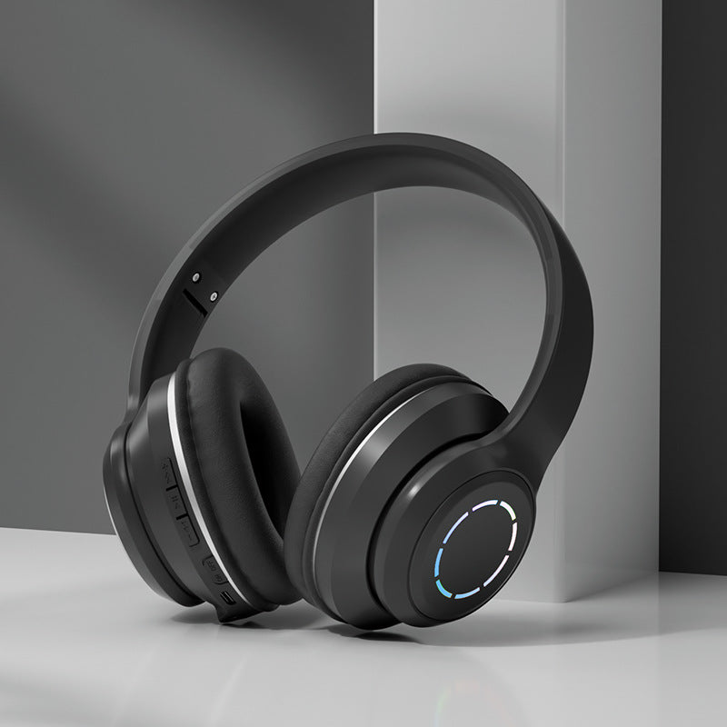 Eprolo gradient Bluetooth earphones with head-mounted design, foldable, wireless earphones with in-ear fit and adjustable headband.