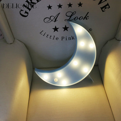 Eprolo night lamp with star, moon, and cloud designs, wall-mounted LED desk lamp with human body induction and intelligent light control