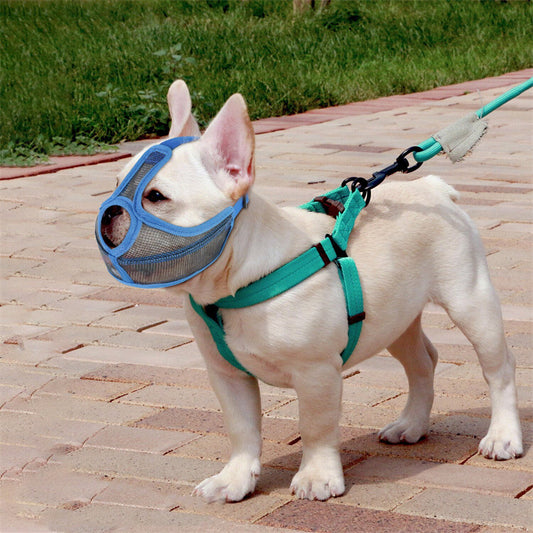 Bulldog Muzzle Pet Dog Muzzle Anti-Bite Anti-Random Eating Mask - American Smart