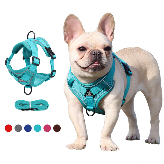 Eprolo reflective breathable small cat harness vest with leash, featuring a comfortable vest style for secure pet walking.