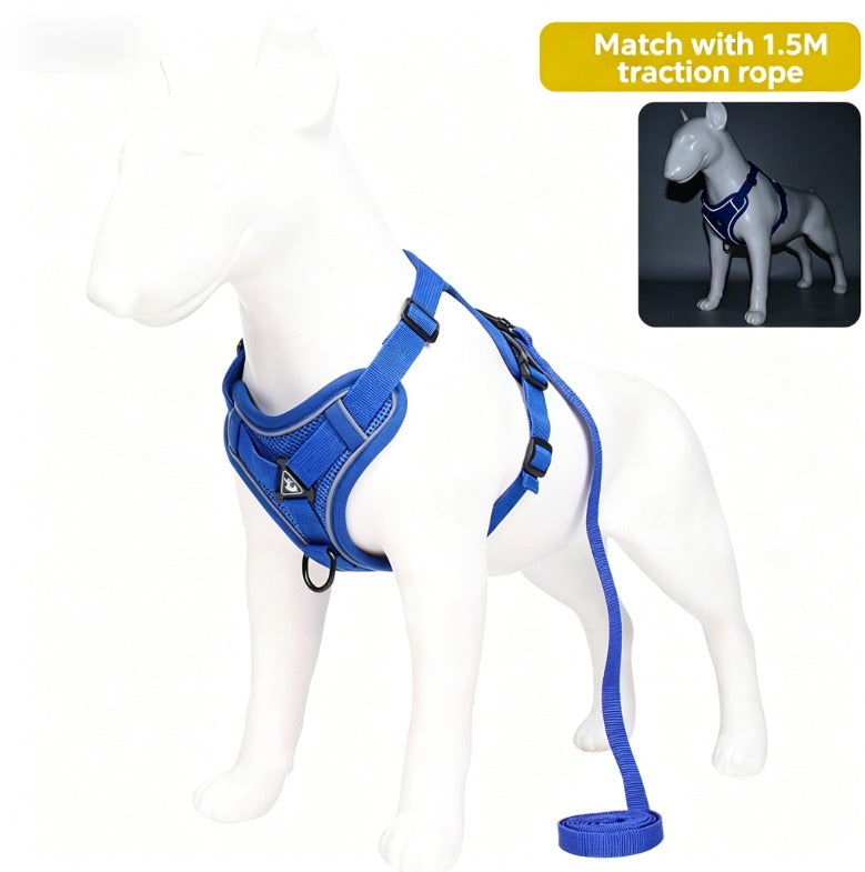 Small eprolo cat harness vest with breathable fabric and reflective stripes, designed for comfortable and safe walking.