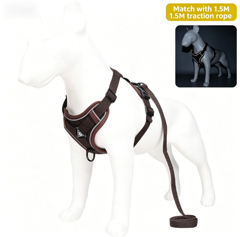 Small breathable cat harness vest with reflective straps, comfortable pet leash from eprolo, suitable for walking cats safely.