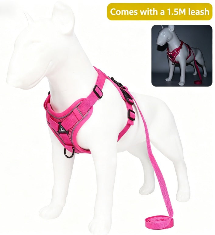 Small breathable cat harness vest by eprolo with reflective straps, designed for comfortable and secure pet walking.