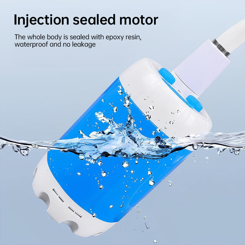 eprolo rechargeable electric camping shower pump with smart digital display, compact and portable for outdoor camping showers