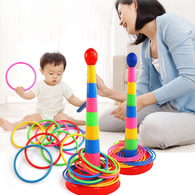 Creative Stacking Music Set Circle Toy Large Parent Child Throwing Ring Children's Stress Relieving Toy - American Smart
