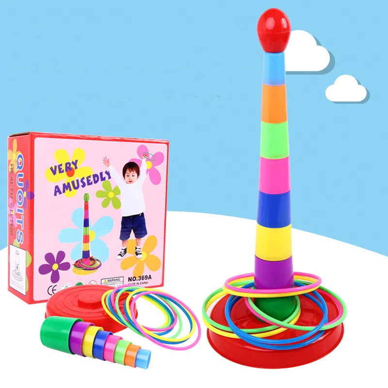 Creative Stacking Music Set Circle Toy Large Parent Child Throwing Ring Children's Stress Relieving Toy - American Smart