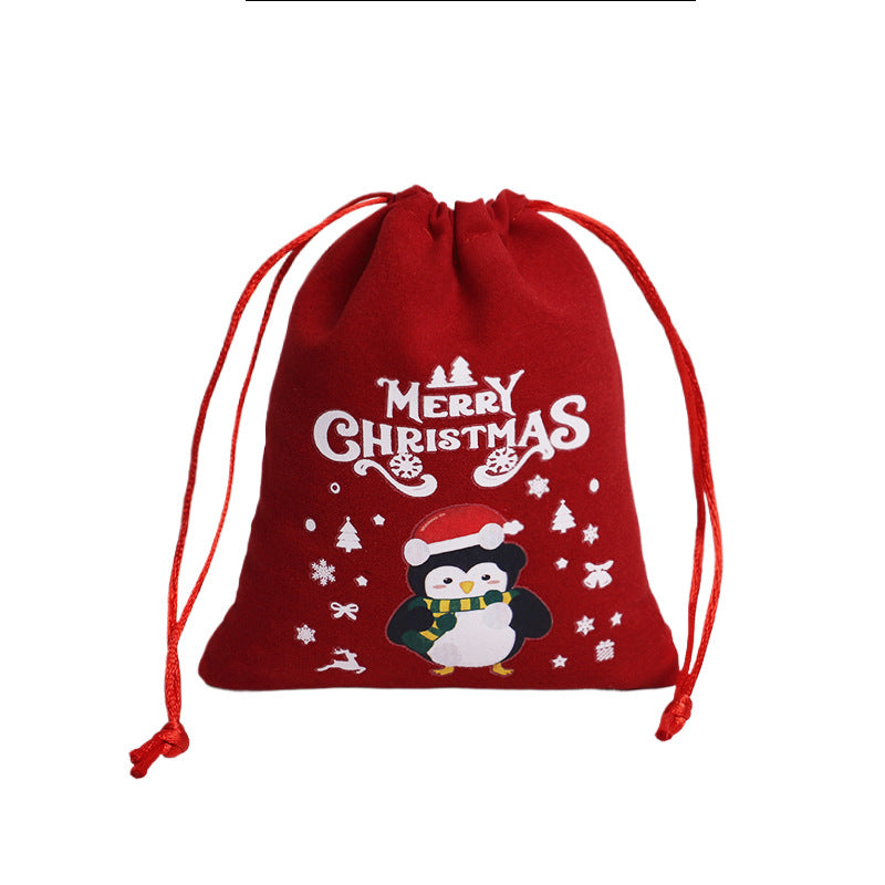 Christmas Gift Velvet/linen Drawstring Bags Bracelet Jewelry Candy Packaging Bags - American Smart