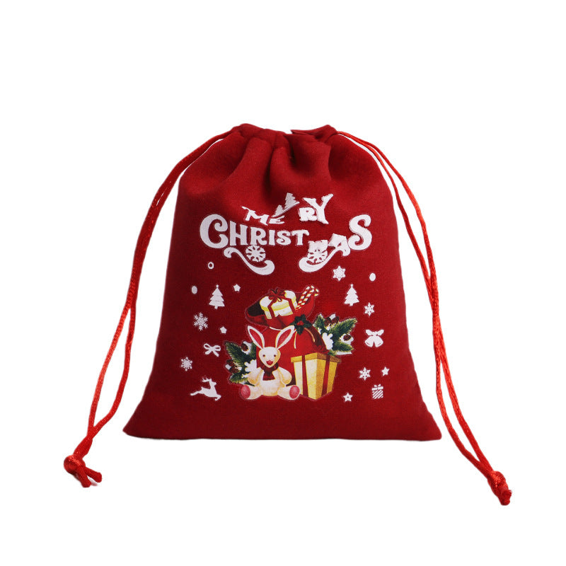 Christmas Gift Velvet/linen Drawstring Bags Bracelet Jewelry Candy Packaging Bags - American Smart