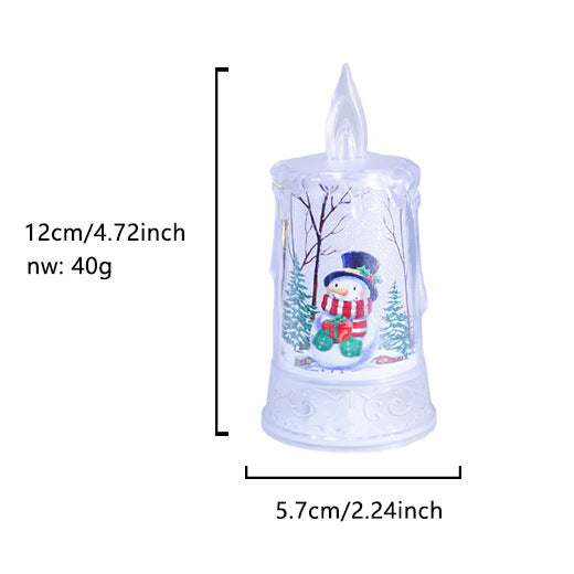 Christmas led electronic candle light Christmas snowman elk decoration luminous night light atmosphere light ornaments - American Smart