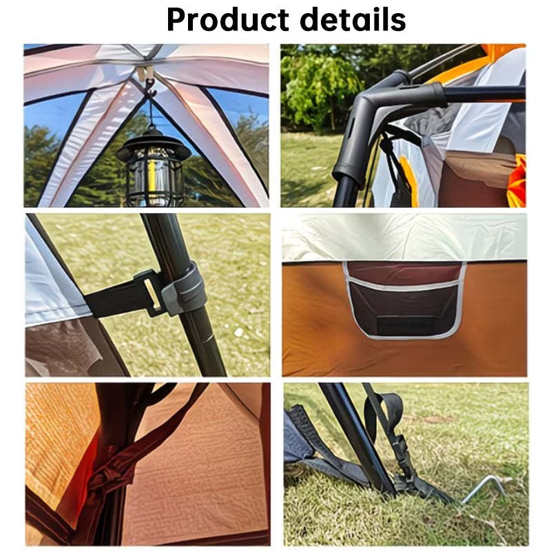 eprolo 4-6 person waterproof family camping tent with carry bag, suitable for car camping, portable and easy to set up
